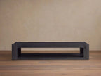 Devon Rectangular Parson-Style Coffee Table Natural Oak Wood Living Room Center Tea Table