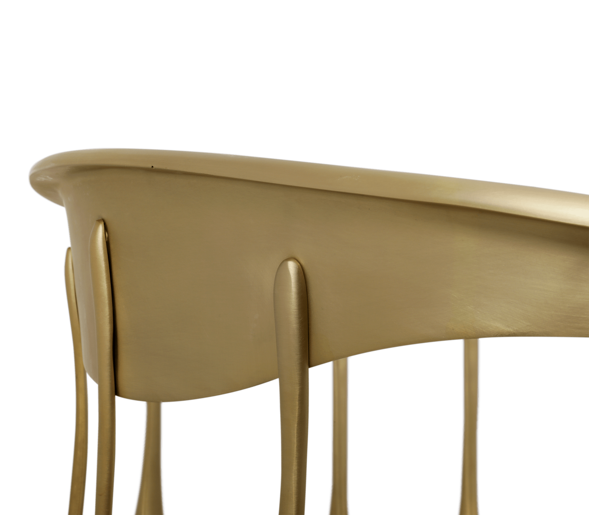 Nº 11 Satin Matte Gold Surrealist Dining Chair