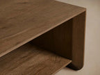 Felton Rectangular Coffee Table Solid Oak Cocktail Table Minimalist Rural Style Living Room Center Tea Table