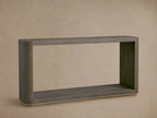 Harrow Oak Wood Entryway Console Table with Faux Shagreen Finish Entrance Table