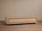 Sullivan Rectangular Storage Coffee Table Wood Oak Center Tea Table in Soft-Close Drawers