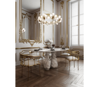 Nº 11 Satin Matte Gold Surrealist Dining Chair