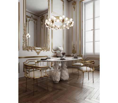 Nº 11 Satin Matte Gold Surrealist Dining Chair