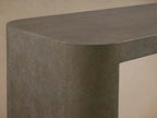 Harrow Oak Wood Entryway Console Table with Faux Shagreen Finish Entrance Table