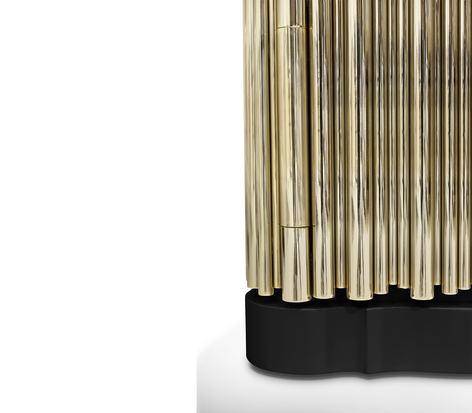 Symphony Tubular Gold Plated Modern Luxury Nightstand
