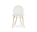 Soleil Curved Brass Modern Luxury Dining Chair