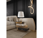 Odette Curved Velvet Polished Brass Luxury King Bed