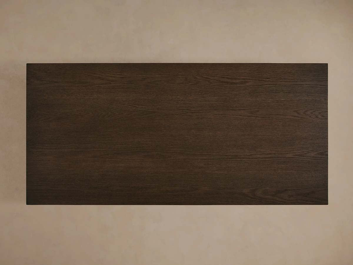 Sullivan Rectangle Waterfall Coffee Table with Solid Oak Wood  Center Tea Table Rural Style Cocktail Table