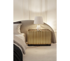Symphony Tubular Gold Plated Modern Luxury Nightstand