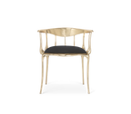 Nº11  Surrealist Polished Gold Cast Brass Dining Chair