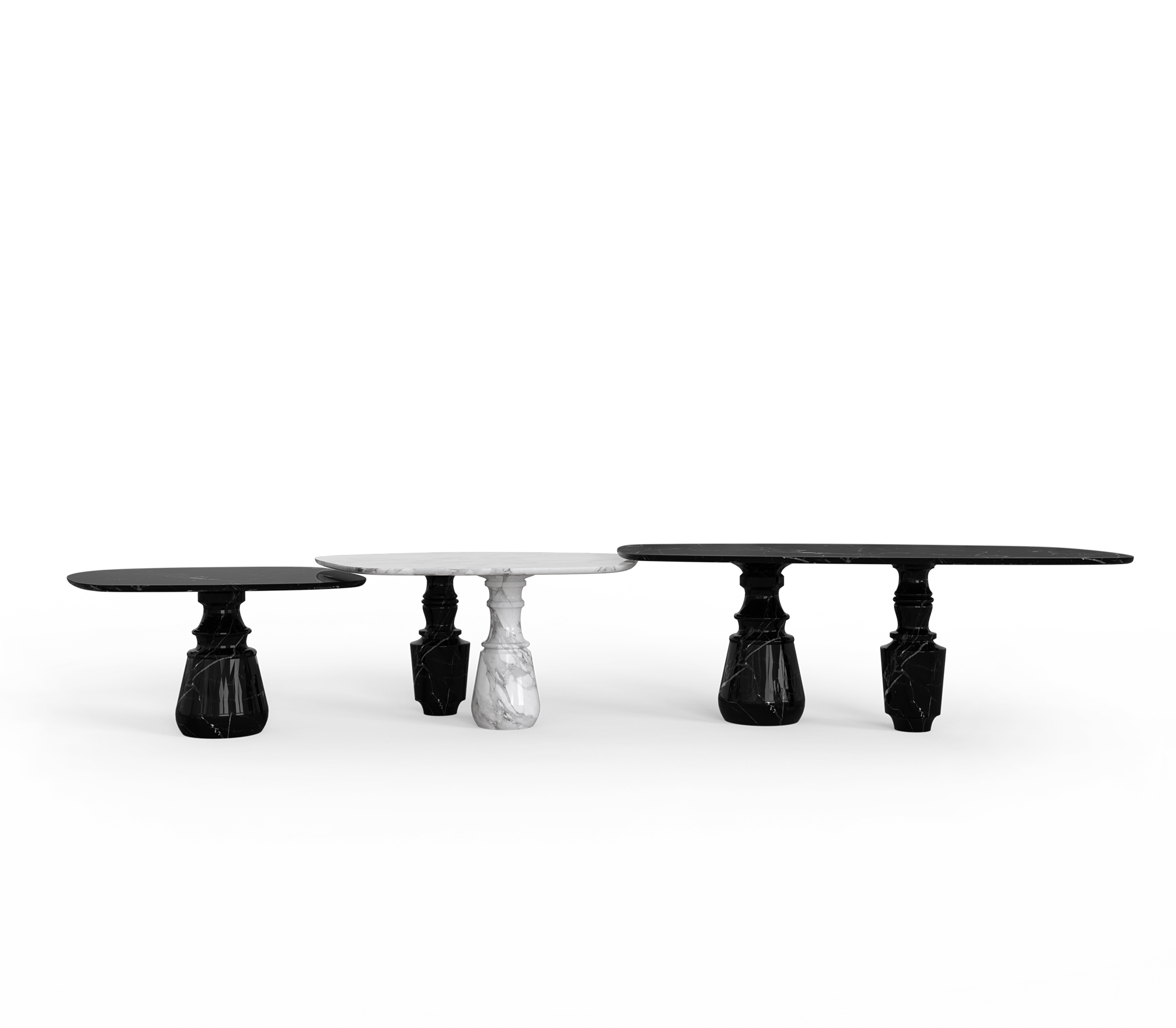Pietra Nero Marquina Modular Dining Table
