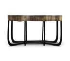 Sinuous Consoles Patina Brass Wave Entryways Cabinet Table