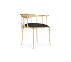 Nº11  Surrealist Polished Gold Cast Brass Dining Chair