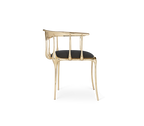 Nº11  Surrealist Polished Gold Cast Brass Dining Chair