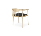 Nº11  Surrealist Polished Gold Cast Brass Dining Chair