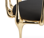 Nº11  Surrealist Polished Gold Cast Brass Dining Chair