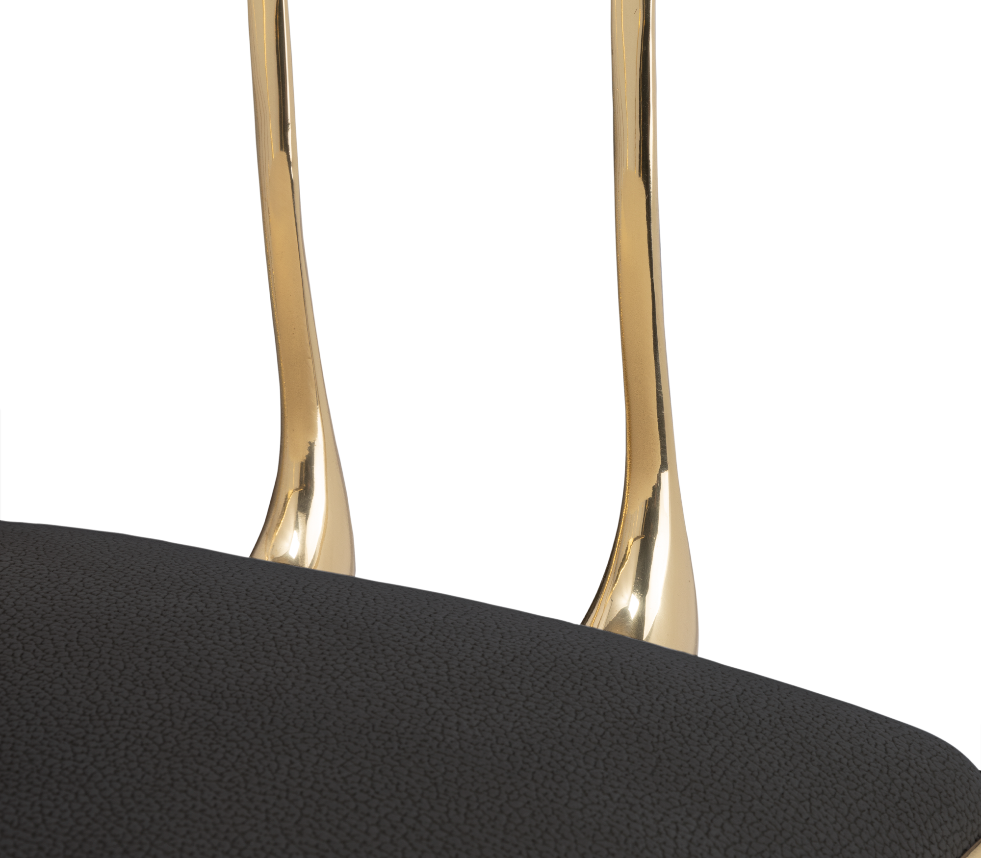 Nº11  Surrealist Polished Gold Cast Brass Dining Chair