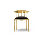 Nº11  Surrealist Polished Gold Cast Brass Dining Chair
