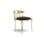 Nº11  Surrealist Polished Gold Cast Brass Dining Chair