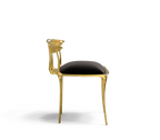 Nº11  Surrealist Polished Gold Cast Brass Dining Chair