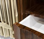 Symphony Tubular Gold Plated Modern Luxury Nightstand