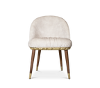 Imperfectio Hammered Brass Textured Velvet Dining Chair