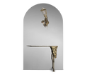 Lumiere Consoles Victorian Cast Brass Mirror Entryways Cabinet Table
