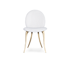 Soleil Curved Brass Modern Luxury Dining Chair