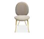 Soleil Curved Brass Modern Luxury Dining Chair