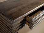 Kai Solid Reclaimed Pine Entryway Console Storage Table Vintage Style Hallway Entrance Table with Drawer