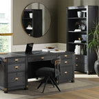 Telegraph Wood Office File Bookcase Distressed Tall Display Cabinets Sideboard