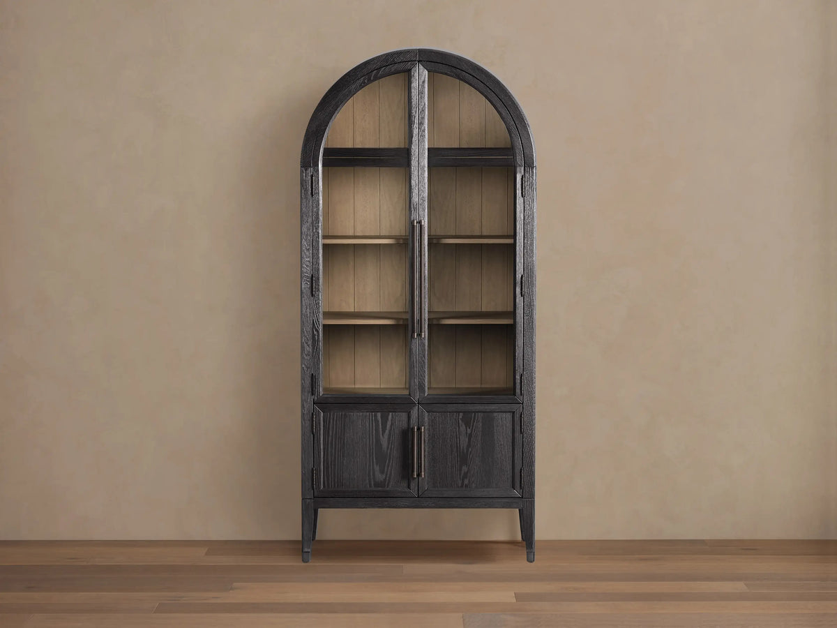 Hattie Solid Oak Glass Display Cabinet