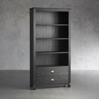 Telegraph Wood Office File Bookcase Distressed Tall Display Cabinets Sideboard