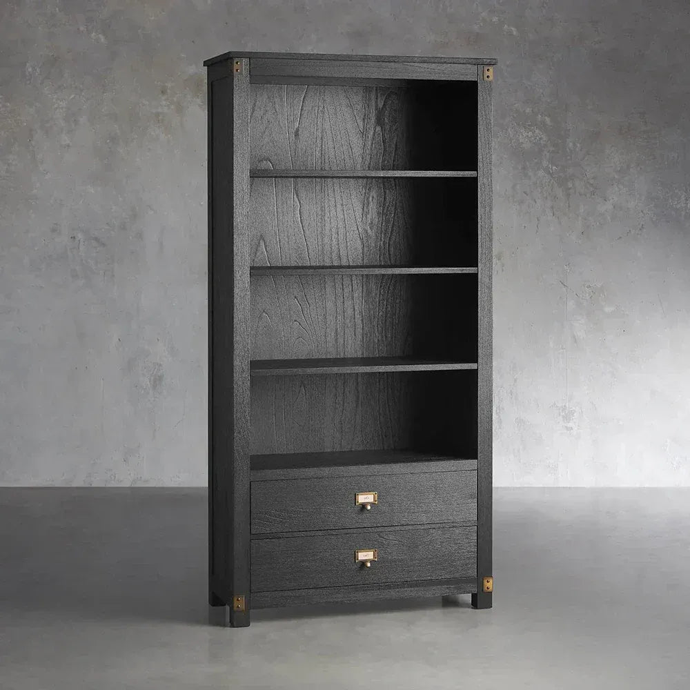 Telegraph Wood Office File Bookcase Distressed Tall Display Cabinets Sideboard