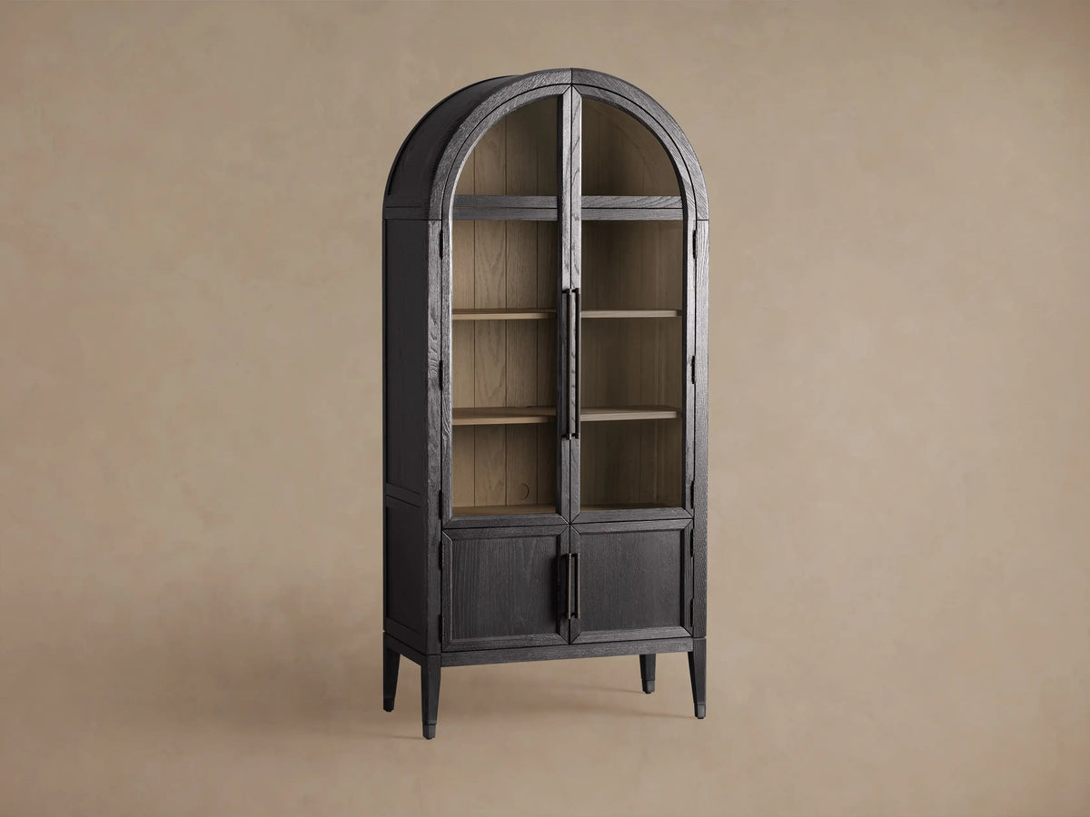 Hattie Solid Oak Glass Display Cabinet