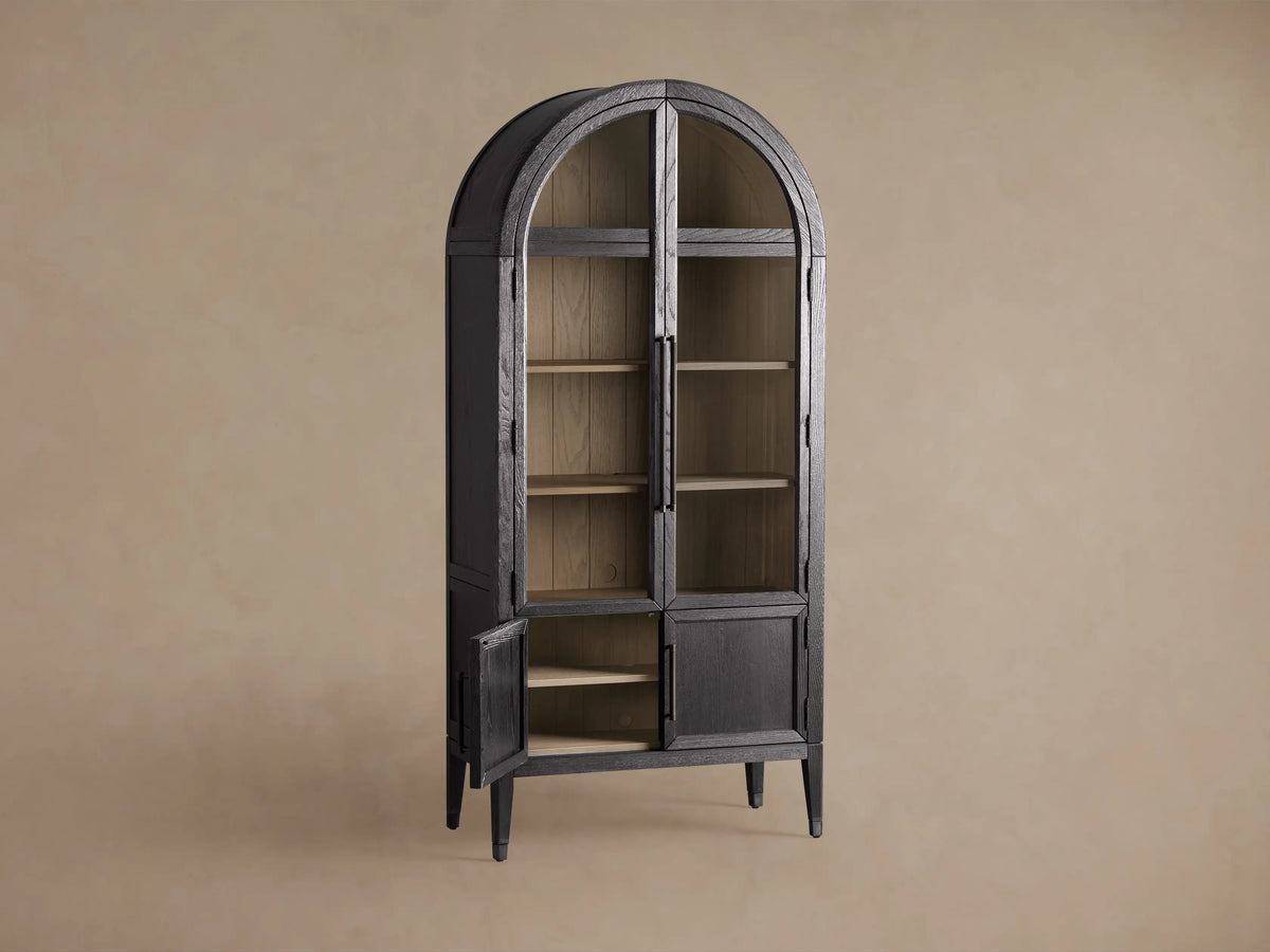 Hattie Solid Oak Glass Display Cabinet