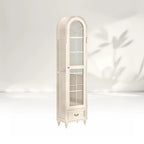 Hattie II Glass tall Display Cabinet Wood Classical European Design