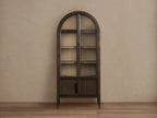 Hattie Solid Oak Glass Display Cabinet
