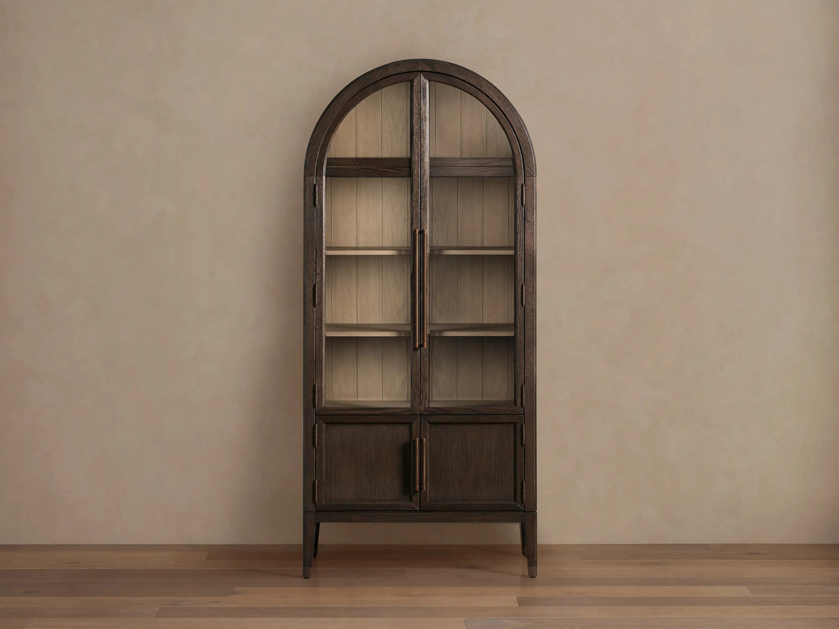 Hattie Solid Oak Glass Display Cabinet