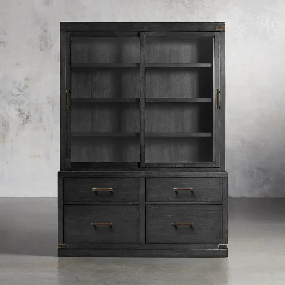Tremont Wood Modular Tall Display Cabinets 19th-Century Bookcases File Cabinets with Drawers Base