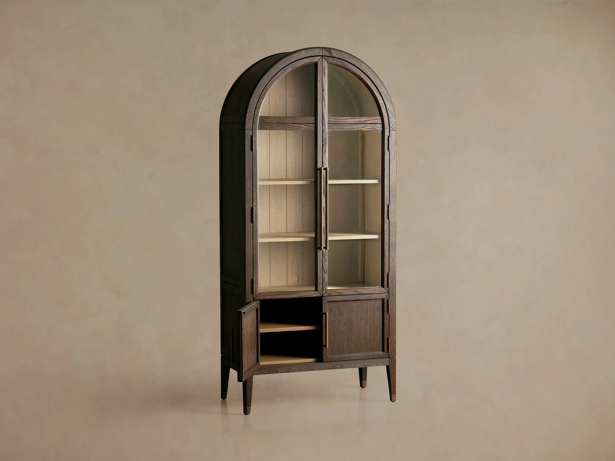 Hattie Solid Oak Glass Display Cabinet
