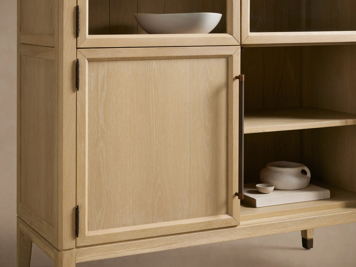 Hattie Solid Oak Glass Display Cabinet