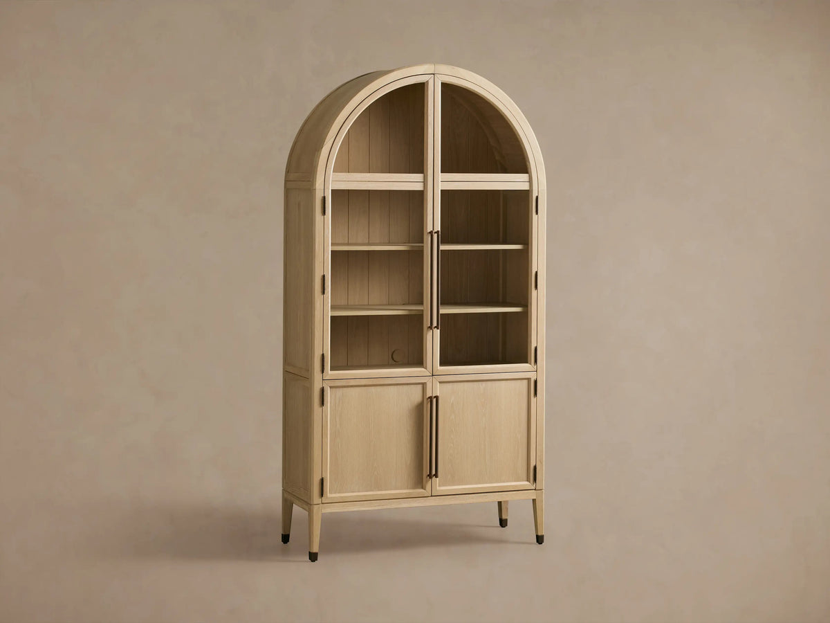 Hattie Solid Oak Glass Display Cabinet