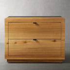 Acacius Closed Wood Bedside Nightstand Yukas Wood Nightside Table 2 Drawers Cabinet