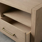Palmer Storage Nightstand with Parsons Wood Bedside Nightside Table 1-Drawer Cabinet