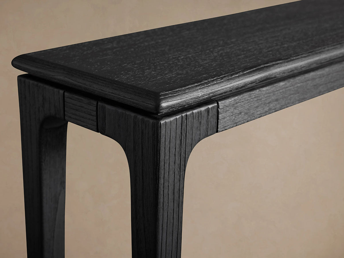 Park Ash Wood Entryway Console Table Minimalist Style Ebony Hallway Entrance Table