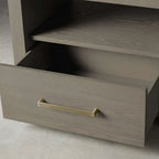 Palmer Storage Nightstand with Parsons Wood Bedside Nightside Table 1-Drawer Cabinet