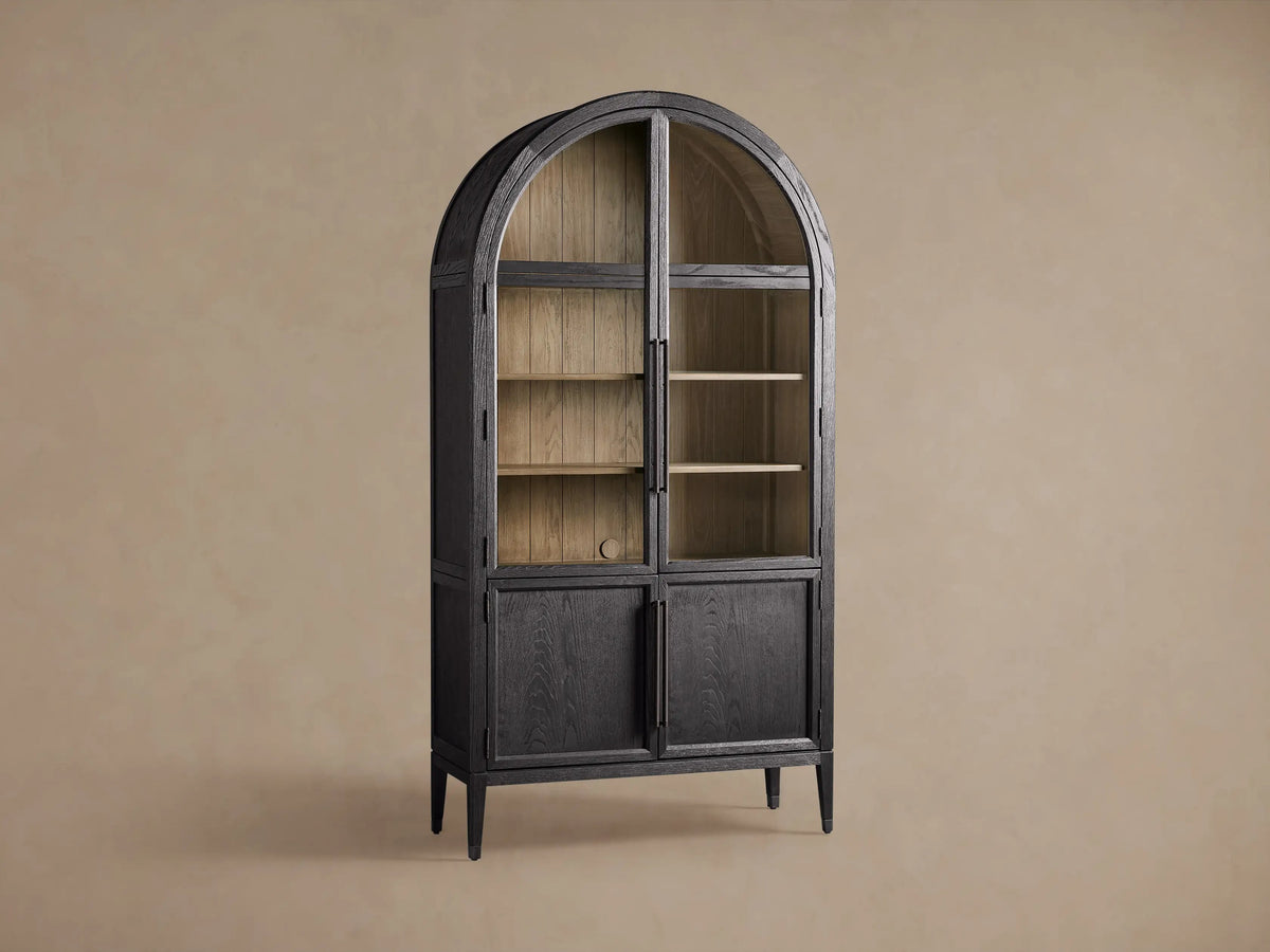 Hattie Solid Oak Glass Display Cabinet