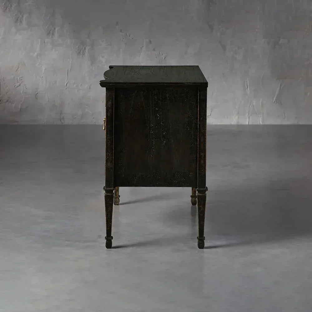 Conrad Birch Wood Hall Chest Sideboard Antique Entryway Buffet Cabinet Vintage Entrance Cabinet