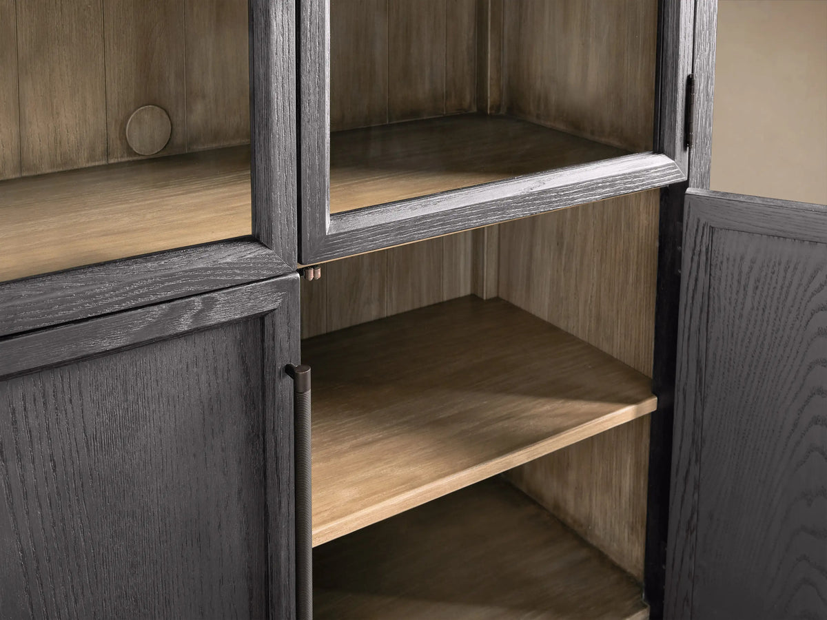 Hattie Solid Oak Glass Display Cabinet